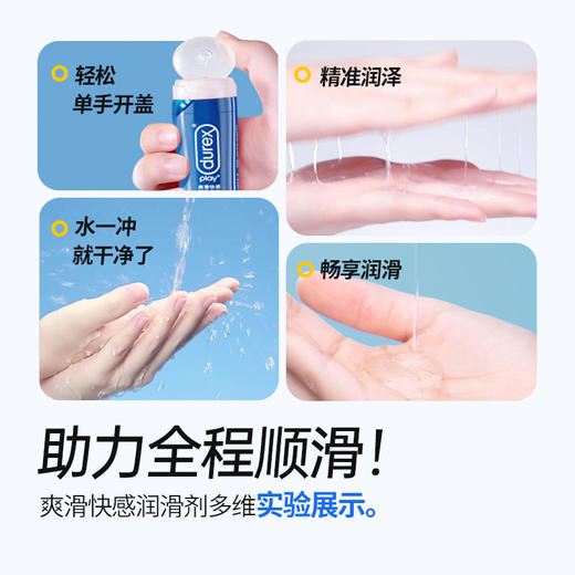 durex 杜蕾斯情趣啫喱人体润滑剂爽滑快感50ml/激情热感50ml/甜诱草莓50ml 商品图2