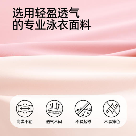 【商场同款】熳洁儿 夏季泳衣裙式分体荷叶短袖遮肉显瘦度假泳装25206201 商品图3