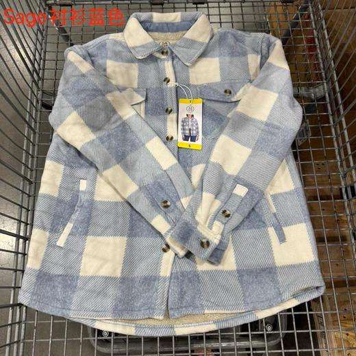 2025最新款来了，太好穿了！Sage女士百搭长袖保暖法兰绒抓绒格子衬衫，美国直邮特价230元🉐包税包邮到手🔥 商品图0