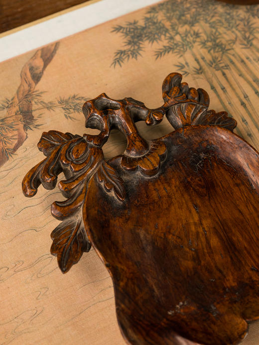 清	黄花梨整挖佛手香盘 商品图3