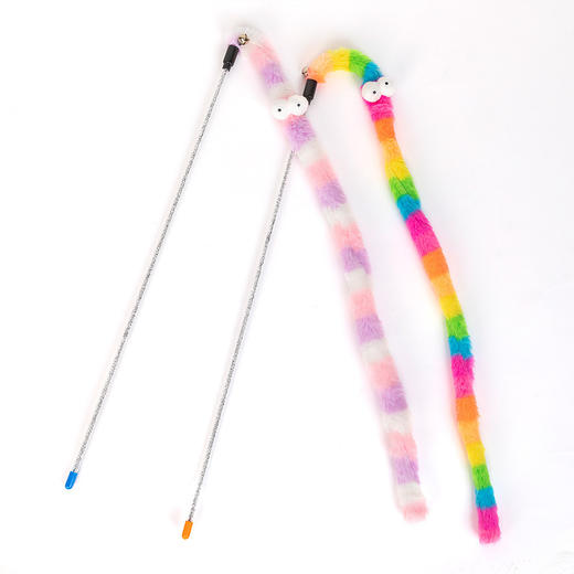 逗猫棒 猫爪绒球自嗨逗趣猫玩具逗猫杆 长约40cm 猫玩具批发 商品图6