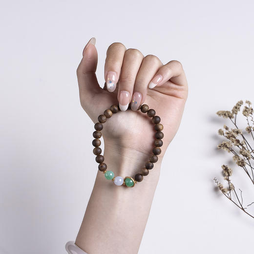 xy0476沉香+翡翠转运手串 商品图7