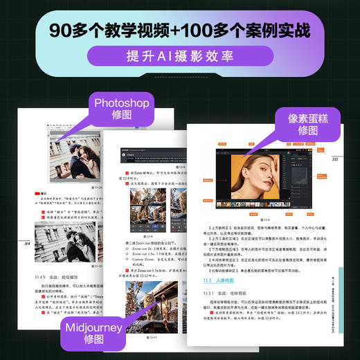 AI摄影创作实战 Midjourney指令AI照片生成Photoshop与像素蛋糕修图全解 商品图2