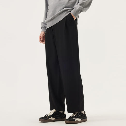 gxg.jeans男装 黑色肌理感休闲基础宽松长裤男裤 25年秋季新品 商品图3