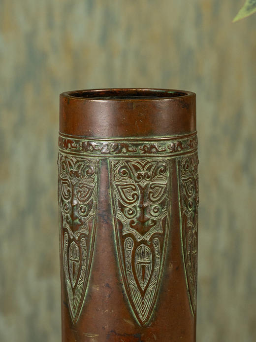 清	铜蕉叶纹箭筒 商品图2