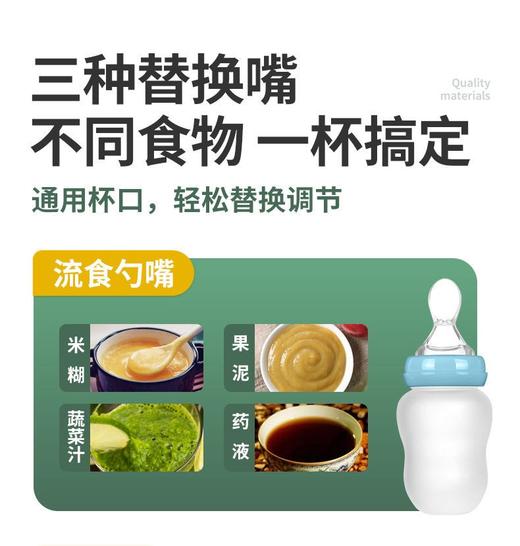 （3合1 流食勺+吸管+奶嘴）老人病人喝水防呛护理杯 喂药卧床偏瘫喂饭流食喂食器喂流食杯180ml 240ml 商品图5