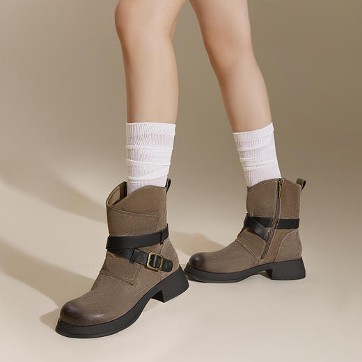 2楼千百度 24年冬季新品 西部靴 A24530671 商品图1