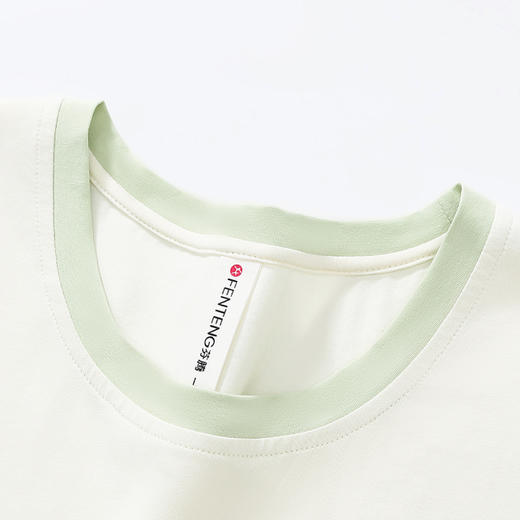 芬腾夏款睡衣女纯棉短袖七分裤套装舒适透气夏季休闲可外穿家居服 商品图2