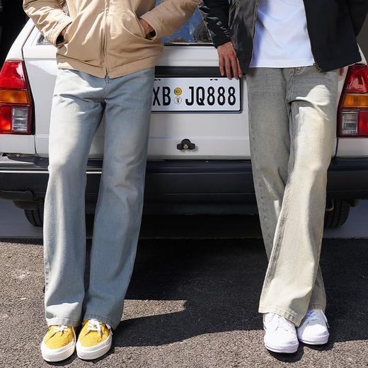 有志者UZIS男装牛仔裤直筒男士微弯刀运动长裤宽松复古蓝色2021M 商品图6