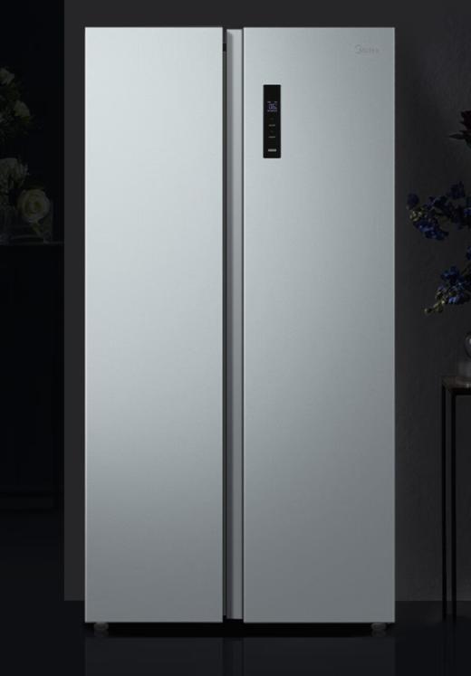 美的571升双变频对开双开门家用冰箱 二级能效 智能风冷无霜BCD-571WKPM(E)钛钢灰-星烁 商品图0