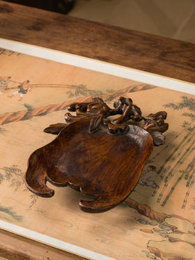 清	黄花梨整挖佛手香盘