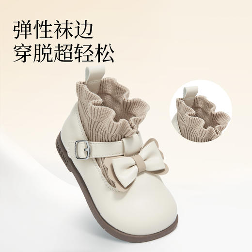 泰兰尼斯童鞋秋季新款女童公主软底皮鞋包头防踢公主鞋儿童演出鞋T04T5C6518 商品图3