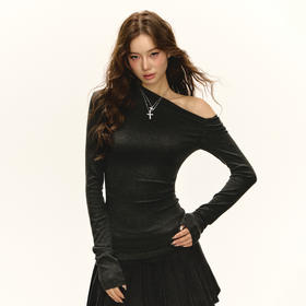 Ariseism 美式复古设计感长袖T恤女秋季新款辣妹修身上衣