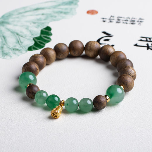 xy0474沉香+非洲翠葫芦手串 商品图3