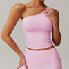 跃牌【轻匀系列】2025新款云感斜单肩收腰瑜伽背心速干运动塑形内衣跑步健身背心女WX6058 商品缩略图3