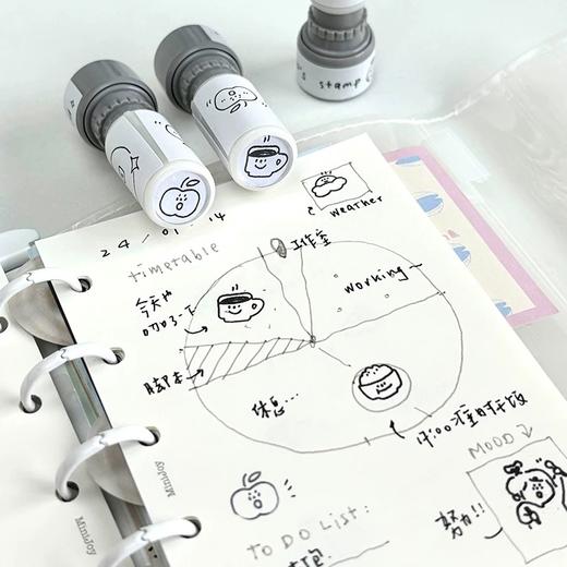 白日几何 P头goody系列光敏印章新款生活记录自带油墨 商品图0