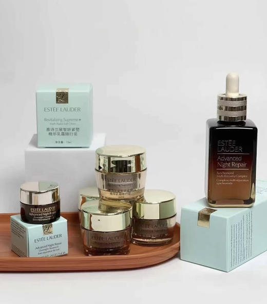 预售5天左右～雅诗兰黛小棕瓶一拖五件套 特润精华75ml+智妍面霜清爽型15ml×4+蓝光眼霜5ml 商品图1