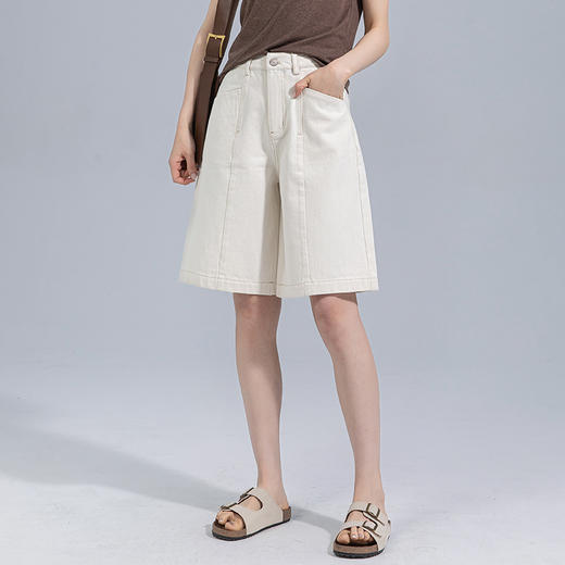 「高货xg」全新升级【铂金会员183/天猫239/差价56】(03048)洛诗琳宽松阔腿牛仔短裤2025夏季薄款高腰显瘦阔腿五分裤 商品图1