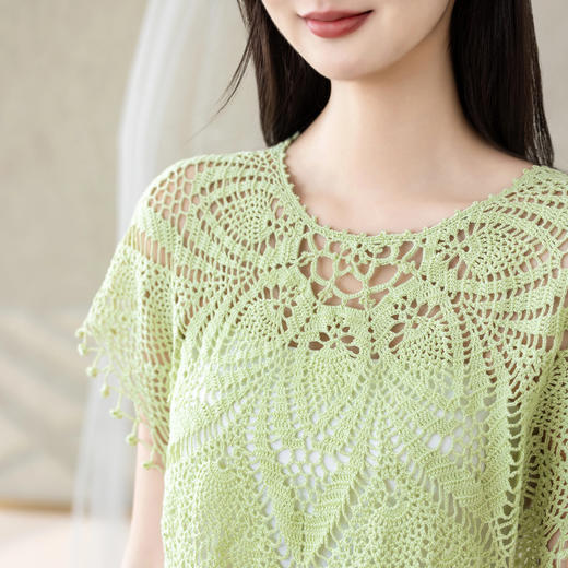 苏苏姐家雀舞上衣手工DIY钩针纯棉上衣蕾丝线毛线团自制材料包 商品图3