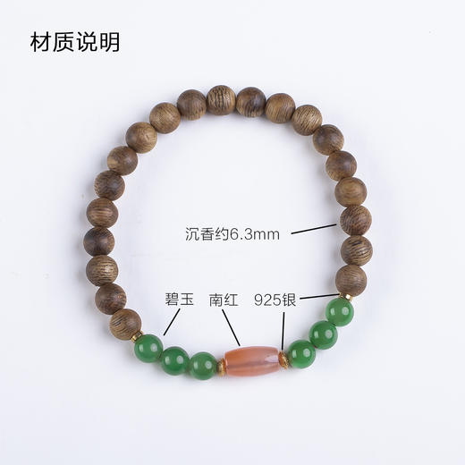 xy0478沉香+碧玉南红手串 商品图10