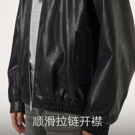 gxg.jeans男装  pu皮简约休闲时尚宽松翻领夹克外套男士 25秋新品 商品图4