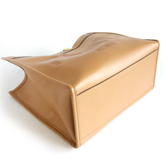 【95新】FENDI芬迪Sunshine 系列8BH386中号棕色Sunshine tote托特包购物袋手提单肩包女士100725AK04 商品图5