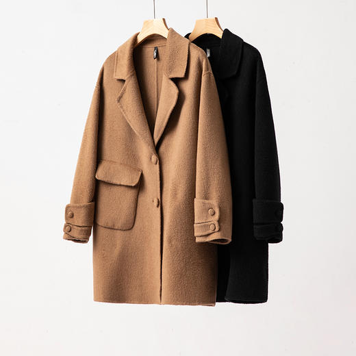 S·Y·C【战袍之春蕾】西装领骆驼 绒加厚保暖大衣外套女LTR240201 商品图3