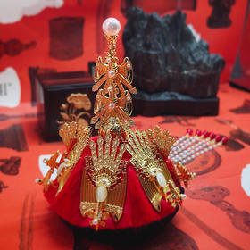 【正品DIY凤冠冰箱贴套装】乾隆孝贤纯富察皇后金嵌珍珠冬朝冠