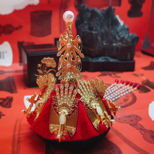 【正品DIY凤冠冰箱贴套装】乾隆孝贤纯富察皇后金嵌珍珠冬朝冠 商品图0