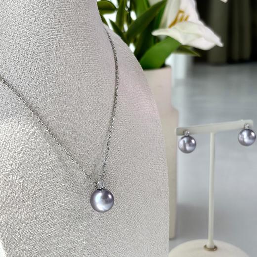 【CILK戴妃款耳钉项链三件套】珍珠温润有光泽 自带贵气感 简约百搭 商品图5