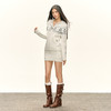 Ariseism 美式复古设计感针织连帽开衫针织短裙两件套套装女 商品缩略图1