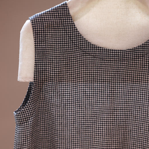 之如初 色织亚麻无袖连衣裙 商品图1