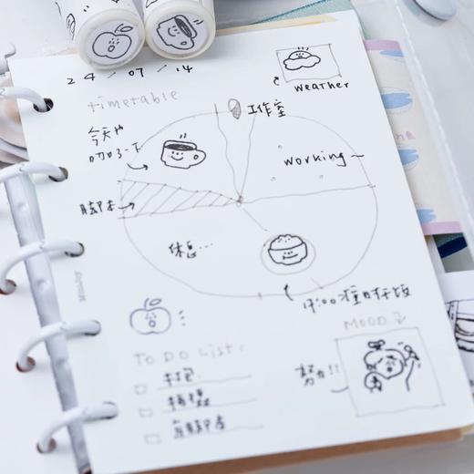 白日几何 P头goody系列光敏印章新款生活记录自带油墨 商品图2