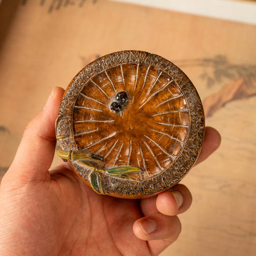 清	仿生瓷竹节印盒 商品图3