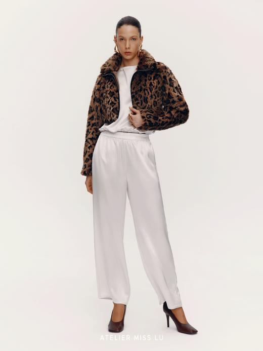 【琉璃之月】光泽感醋酸混纺直身长裤 商品图2