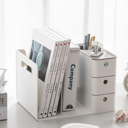 【橙/灰/蓝三色】娜家桌面抽屉式文具收纳盒 商品图2
