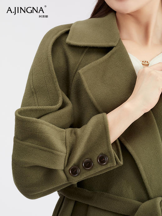 【商城同款】阿菁娜法式赫本风羊毛大衣F30D211080 商品图4