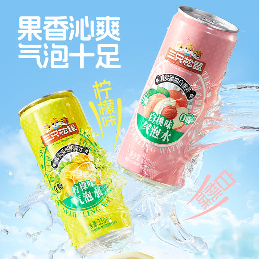 【会员积分兑换】 气泡水系列 柠檬味/白桃味气泡水330ml*12瓶整箱装 商品图8