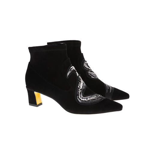 sheme景颇族原创设计奢华女靴刺绣水晶优雅时尚可定制 商品图5