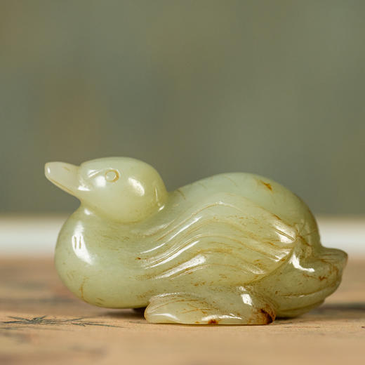 清	玉雕鸭子摆件 商品图0