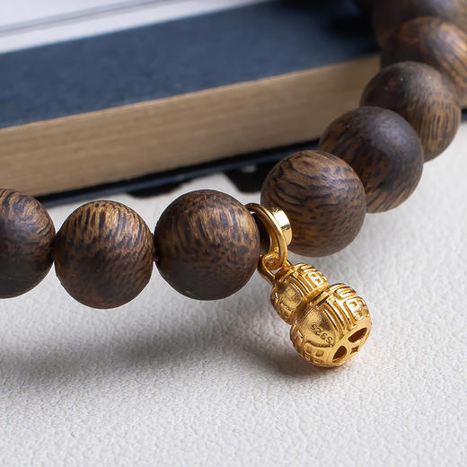 xy0475沉香+翡翠葫芦手串 商品图6