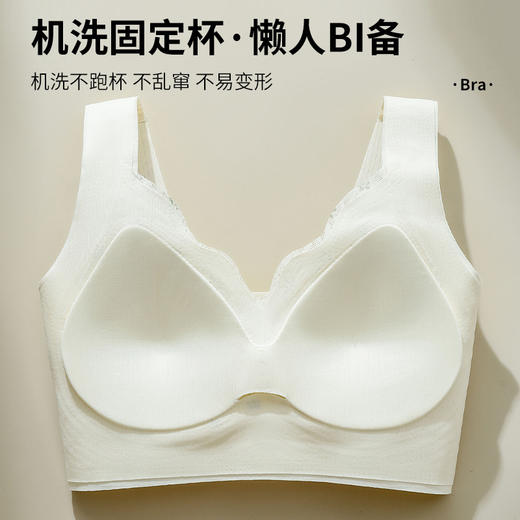 【舒适由我定义❗️无痕蕾丝裹胸文胸】托胸提拉•撑出小美好，代替传统钢圈的束缚防止下垂，蕾丝性感点缀，柔软不扎肤，固定杯聚拢收副乳，上托无钢圈背心式睡眠文胸L 商品图3