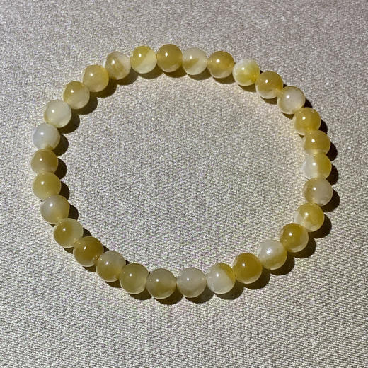 和田玉（半糖）6mm玉珠（圆珠）手串 商品图5