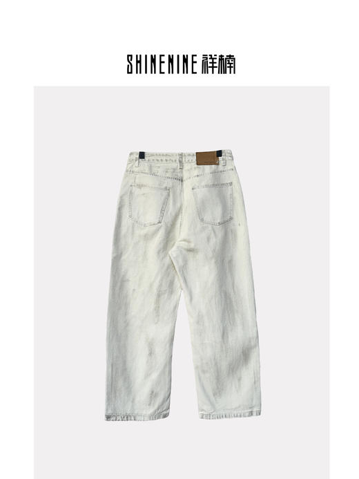 W413931646脏染直筒牛仔裤 商品图1