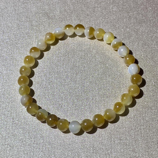 和田玉（半糖）6mm玉珠（圆珠）手串 商品图6