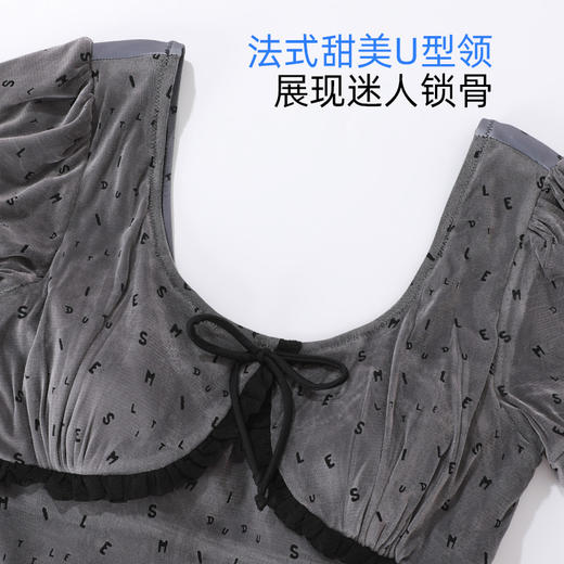 【商场同款】熳洁儿 夏季泳衣法式甜美大U领连体裙泳衣25206312 商品图5