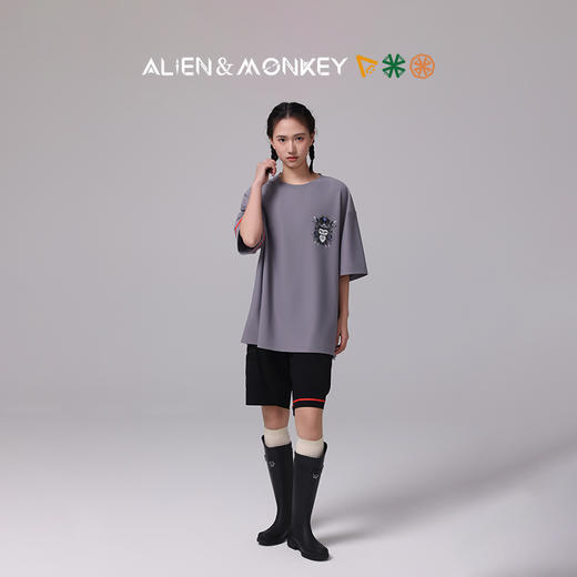 【超模君严选】外星人与猴子Alien&Monkey新款Cyber针织吸湿速干T恤跑步运动日常通勤男女短袖 商品图3