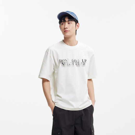 [商场同款]森马短袖T恤男字母印花上衣半袖中长款夏装2025新款潮 商品图4