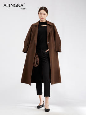 【商城同款】阿菁娜法式赫本风羊毛大衣F30D211080