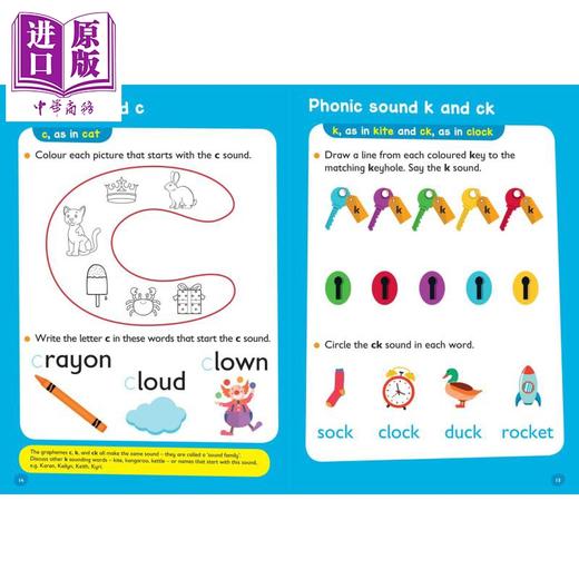 【中商原版】Collins Easy Learning Preschool - Phonics Ages 3-5 柯林斯易学儿童 自然拼读 3-5岁 英文原版进口图书 商品图3